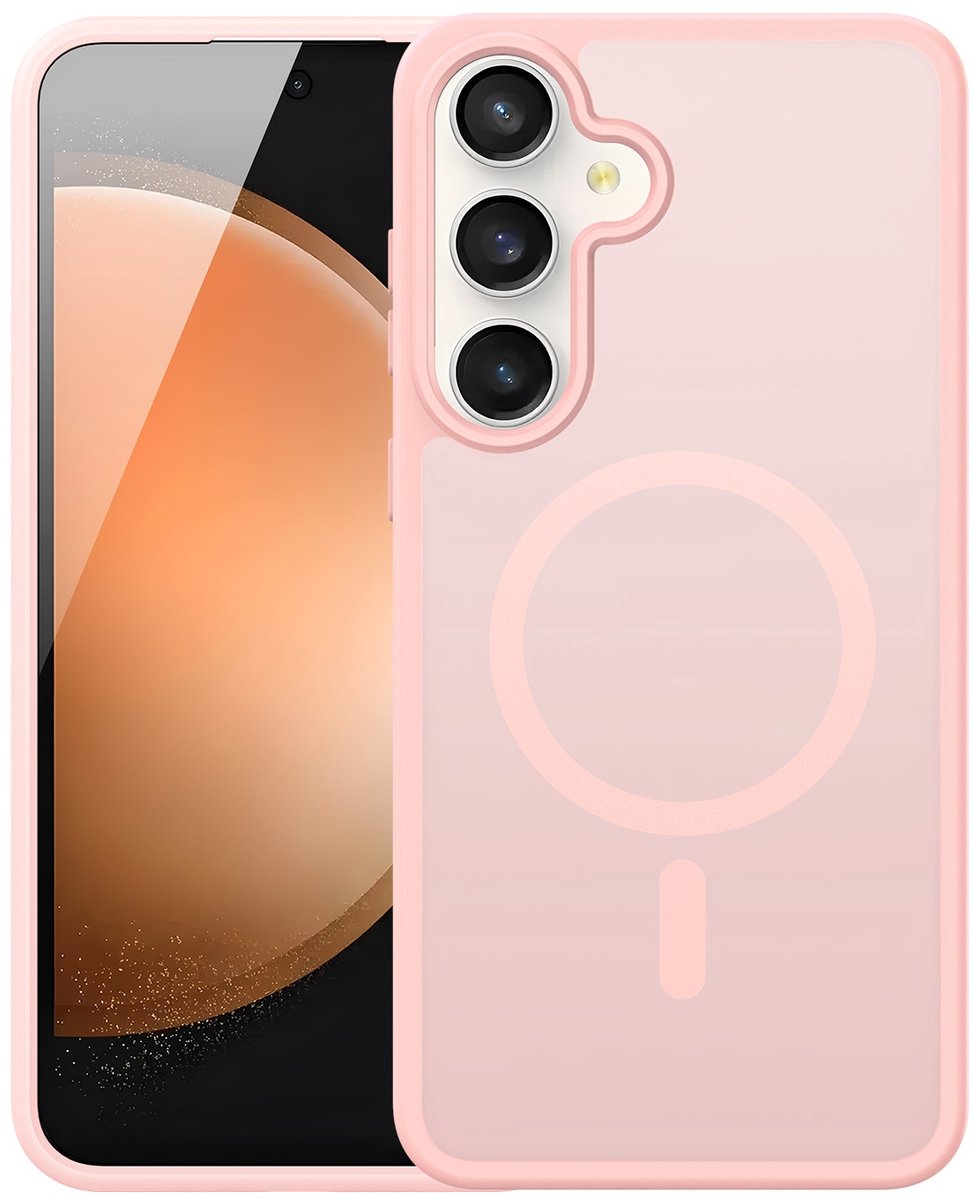 Dux Ducis Hoesje - Geschikt voor Samsung Galaxy S26 FE Hoesje - Dux Ducis Yind Series - Back Cover Mat Transparant - MagSafe Compatible - Roze