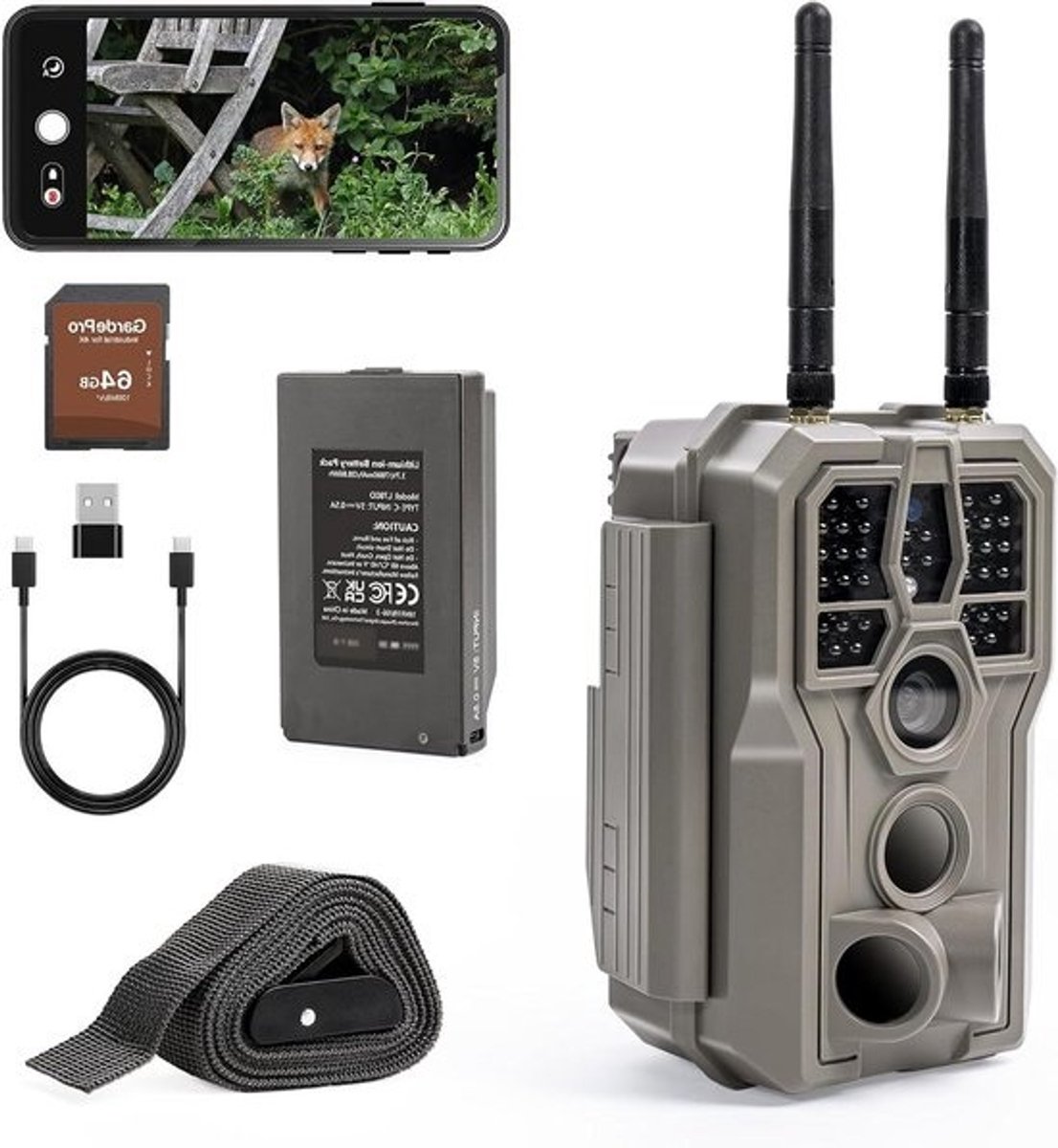 Wildcamera met Nachtzicht - Buitencamera - Waterdicht - Full HD - Beeld registratie