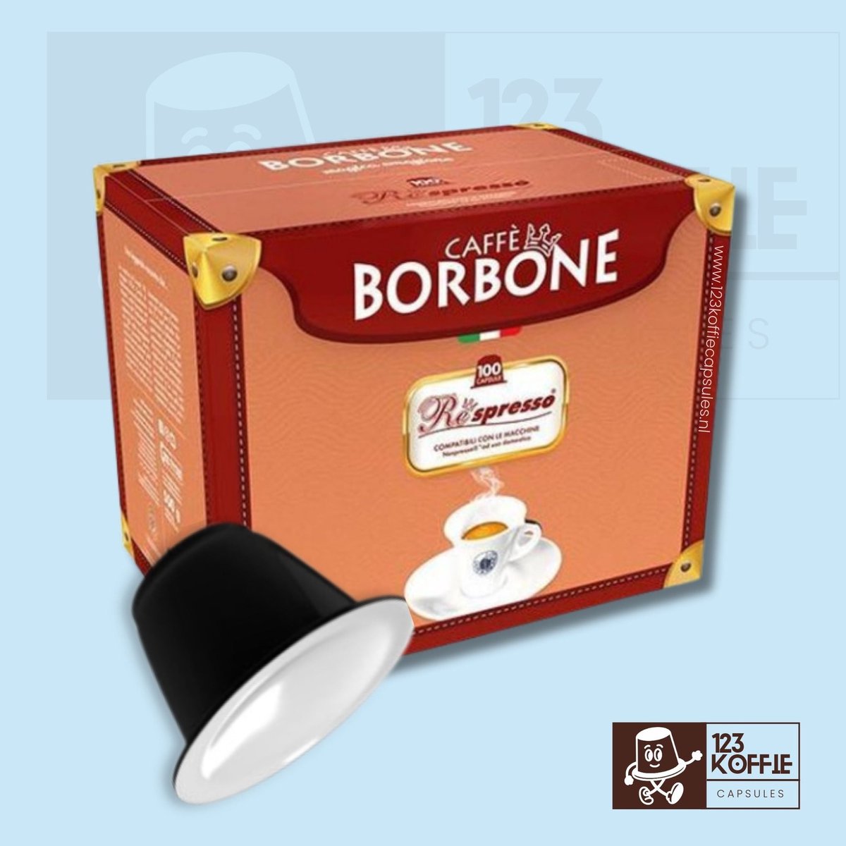 Caffè Borbone Respresso Nera capsules Nespresso 100 stuks – krachtige Italiaanse espresso