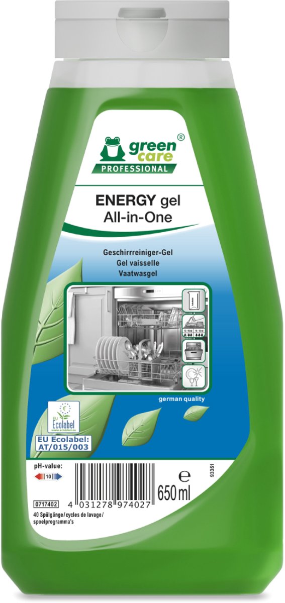 Green Care Professional ENERGY gel All-in-One Innovatieve vaatwasgel voor vaatwassers