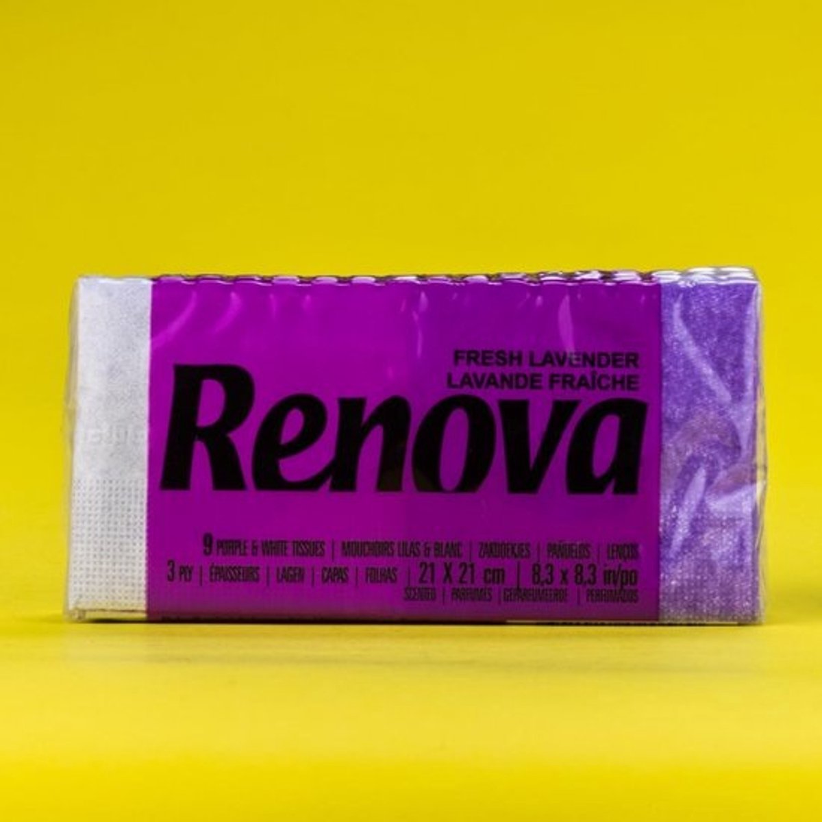 Zakdoeken - Papieren zakjes - Persoonlijke hygiëne - Lavendel geur - 6 pakjes 54 stuks - Paars