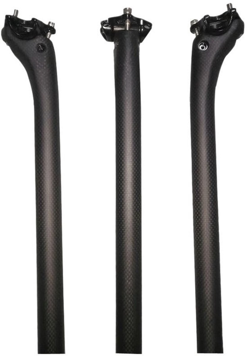 Dailygoods- Zadelpen Ultralicht - Carbon Zadelpen - 27,2/30,8/31,6 mm - 350/400 mm - Vervormingsvrij - Corrosiebestendig - Fietszadel