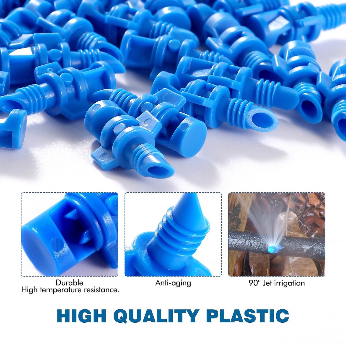100 Stuks Mini Sprayers Micro Sprinklers voor Tuinirrigatie - 90 Graden Water Spray Nozzles voor Hydroponics en Plantenverzorging