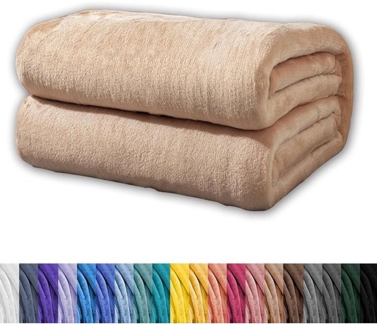 Wollige Tv-Deken - Knuffeldeken Bank Deken - Ontspanning en Comfort - Dubbelzijdig Zacht - 120 x 150 cm - Khaki
