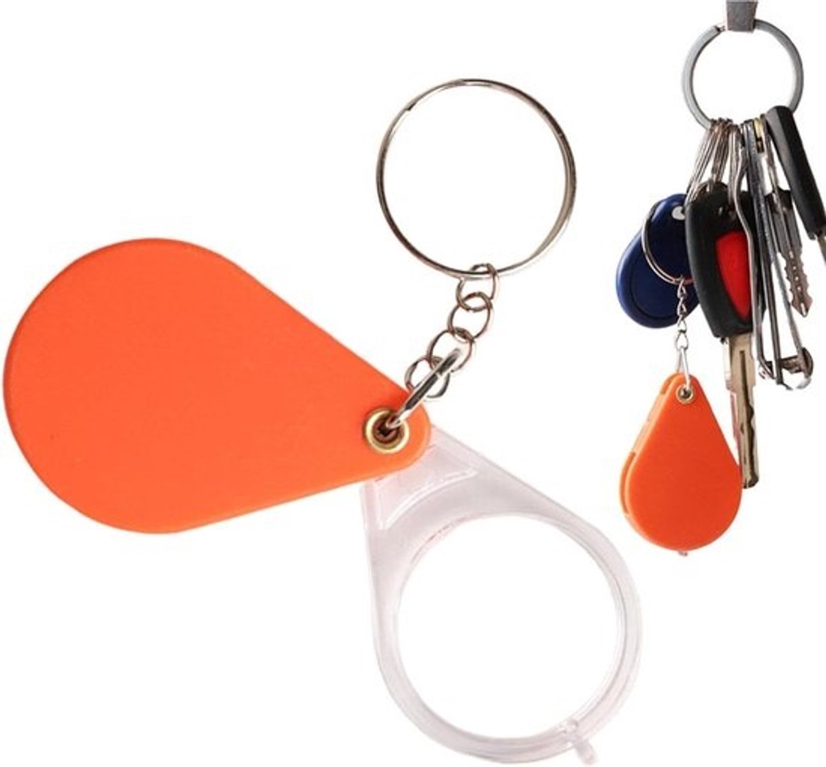 Zakloep - Handloep - Details Bekijken - Opvouwbaar Ontwerp - 3.2 cm Diameter - Oranje