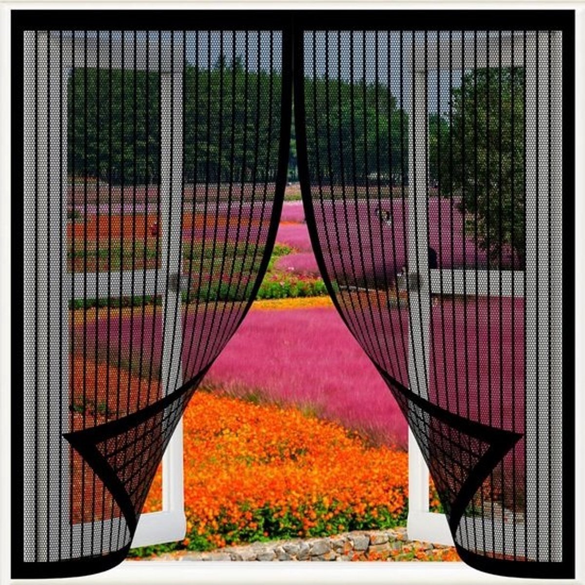 Magnetisch Vliegengaas - Raamhor Met Magneet - Insecten Buiten Houden - Eenvoudige Montage Zonder Boren - 130x170 cm - Zwart