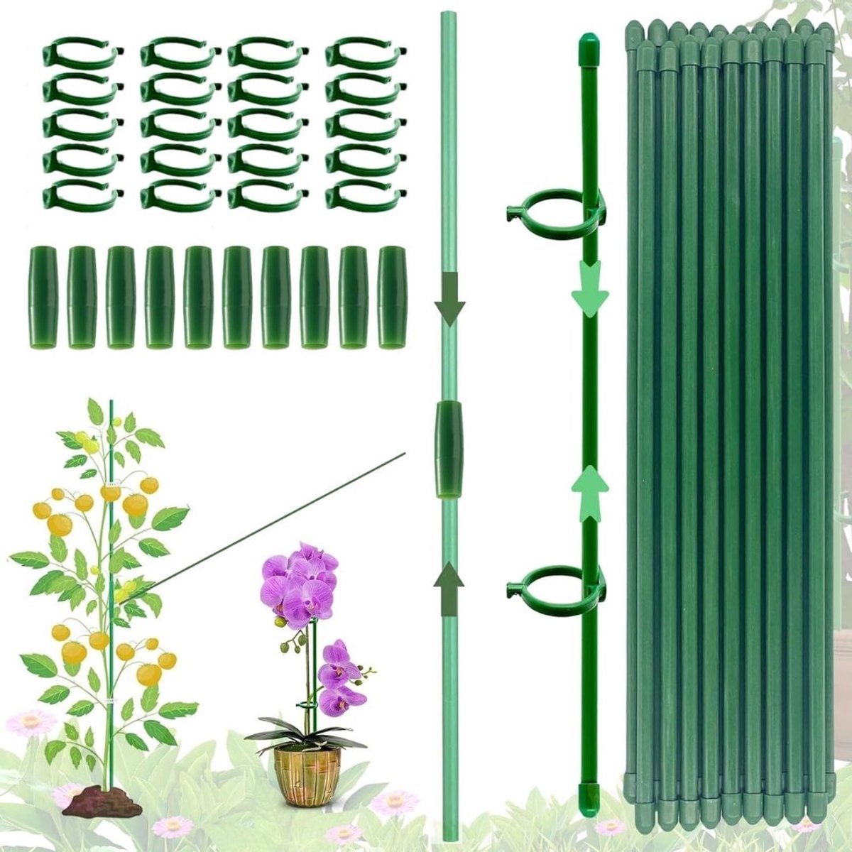 DailySupplies® Klimrek Planten - Plantensteunen voor Klimplanten - Wandrek voor Buiten - Groen