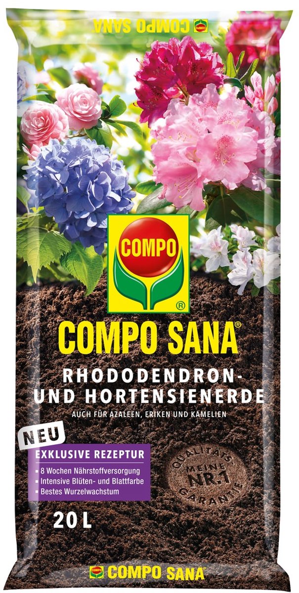 COMPO Sana Rhododendron- en hortensia-aarde 20 liter