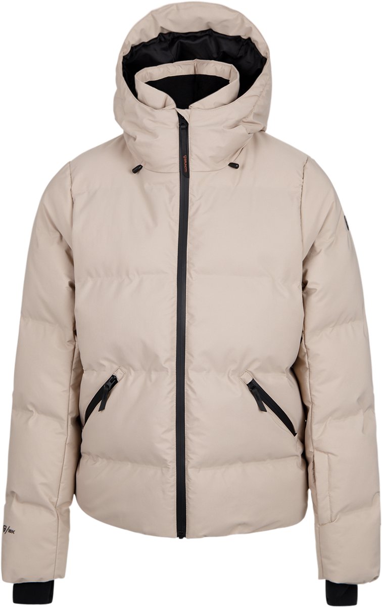 Brunotti Erin Skijas Dames – Ski Jas Wintersport Warme isolatie 15K Ademend en Waterdicht Simply Taupe