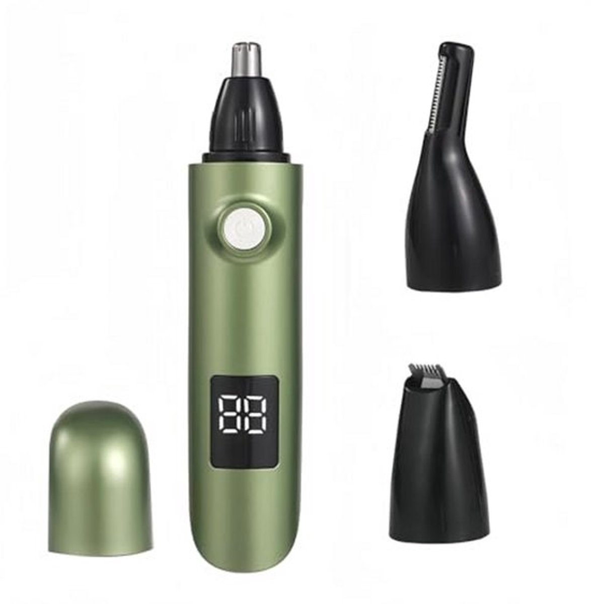 3-in-1 Neushaartrimmer en Oorhaartrimmer met LED-lamp - USB-oplaadbaar