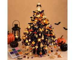 Kit de sapin de Noël perlé à faire soi-même - Décoration artisanale pour Noël et Halloween, activité créative pour enfants et adultes, cadeau parfait pour les fêtes - Halloween