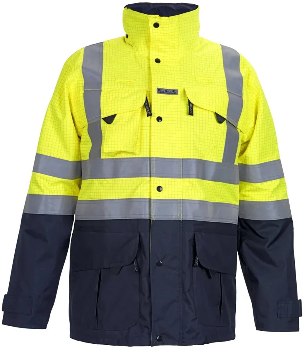 Hydrowear Parka Miramas Multi - Geel/Blauw Maat 2XL