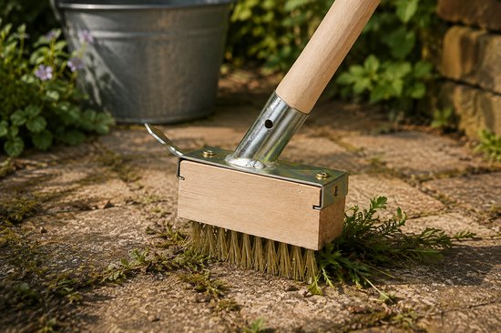 Onkruidborstel met Steelhouder - Voor Grondige Reiniging van Terras en Tuin — afbeelding 2