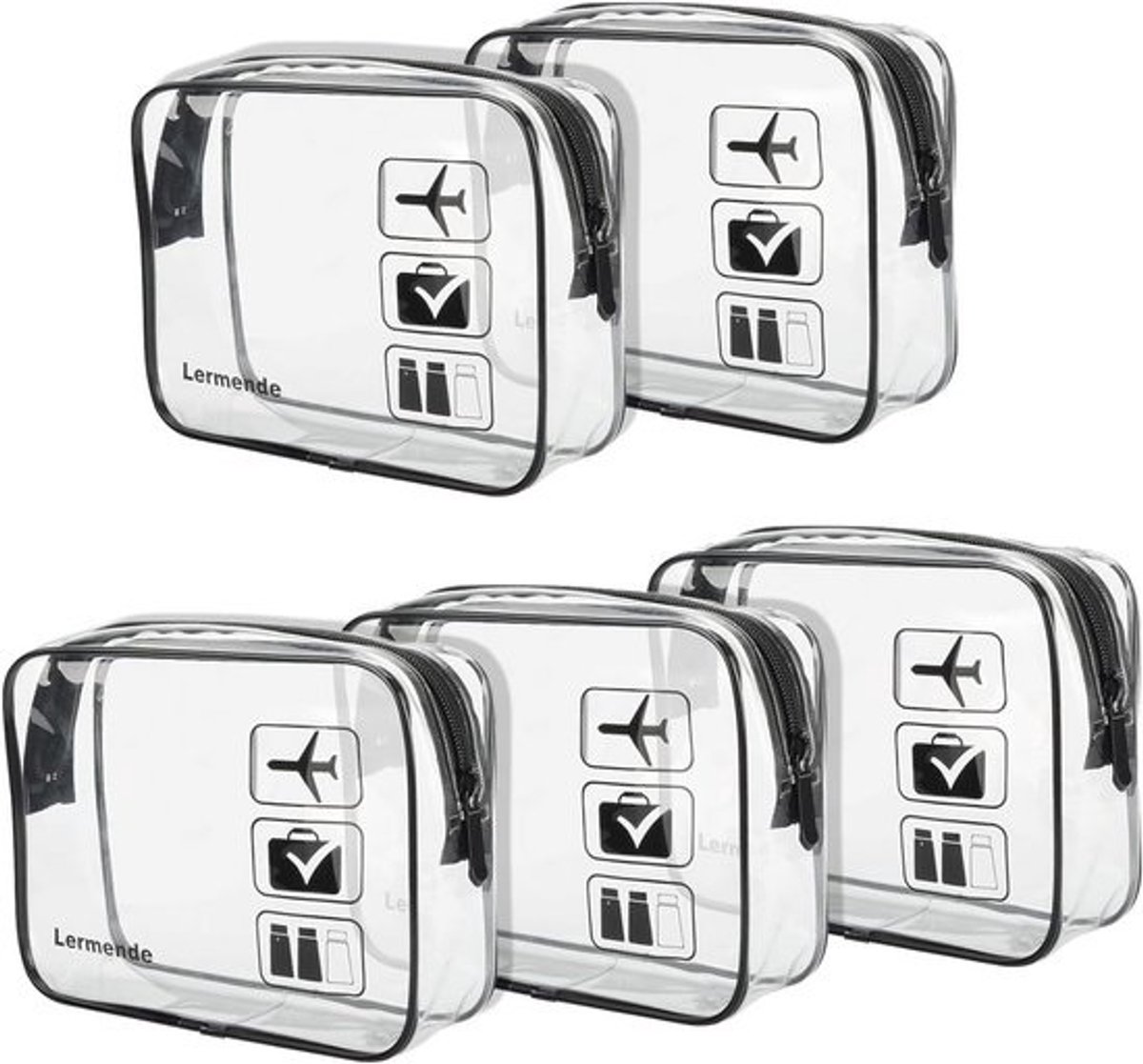 Transparante Toilettas voor Vliegtuig & Reizen - TSA-goedgekeurd, Waterdicht, Lichtgewicht Handbagage