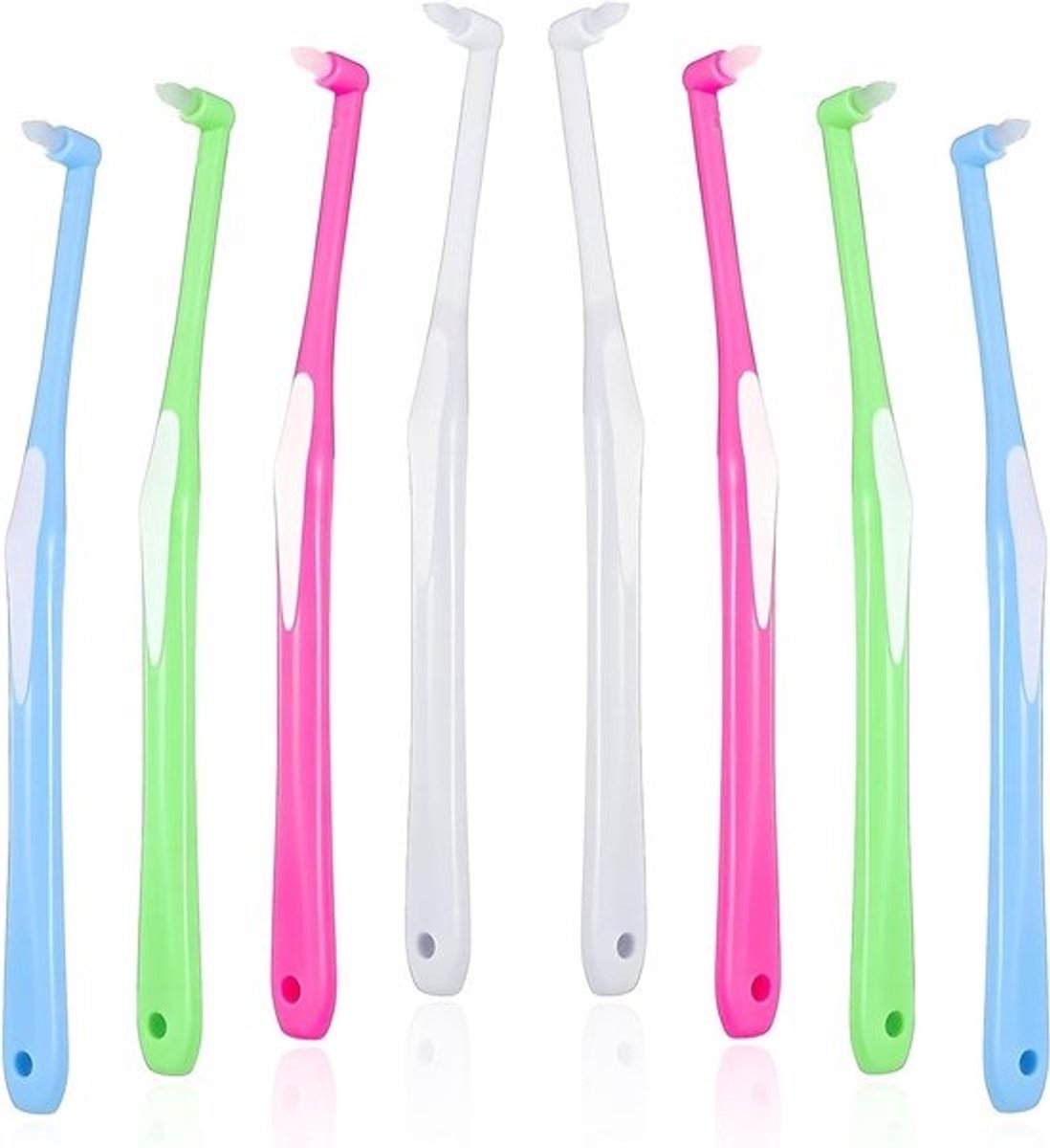 Tuft-tandenborstels Set van 8 - Orthodontische Tandenreiniging voor Beugels