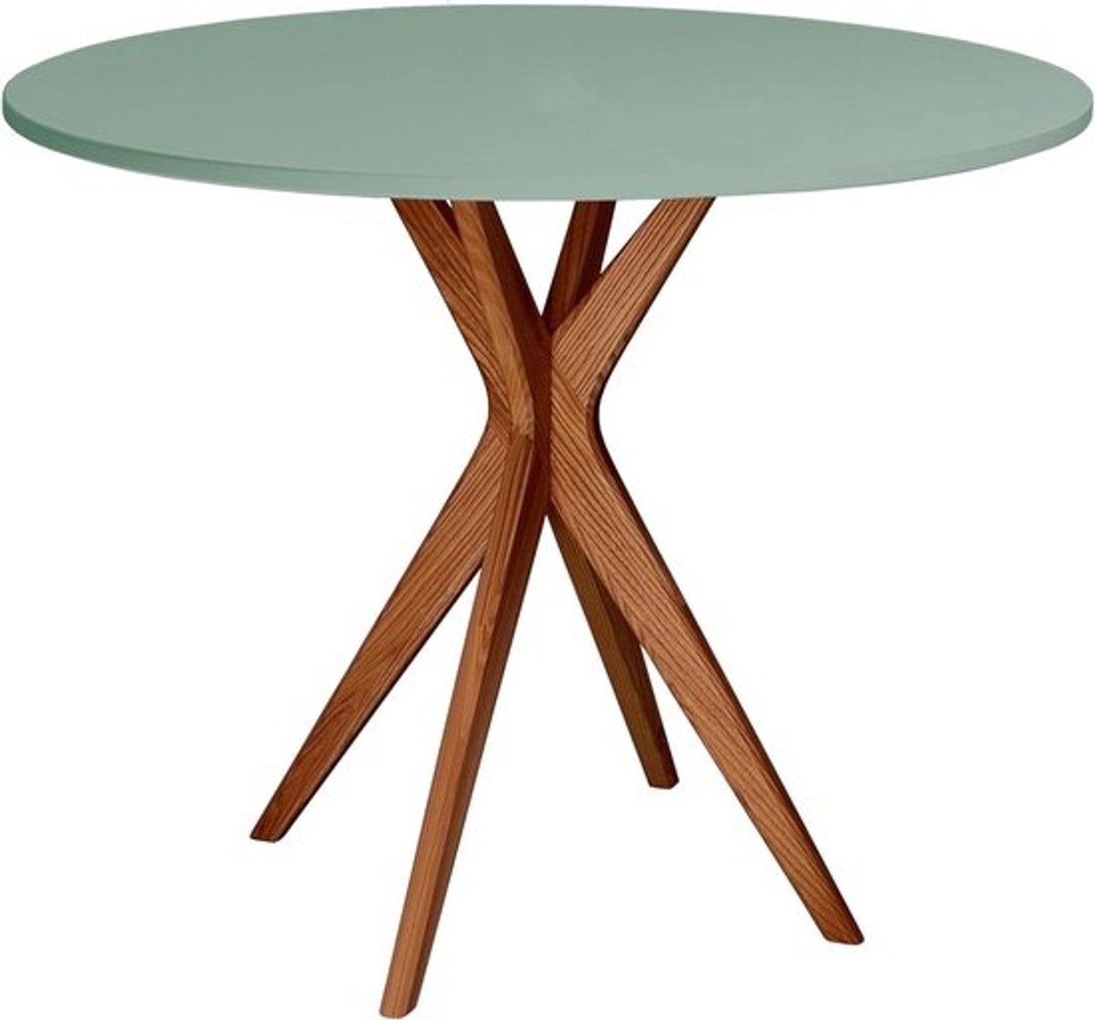 Ronde Eettafel met Zuilvoet 90cm Eiken - Compact en Stijlvol