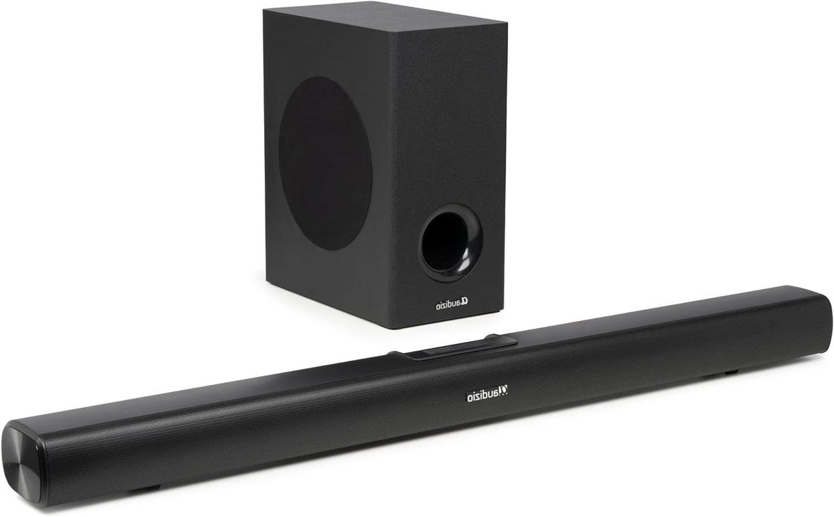 Draadloze Soundbar - TV Speaker Systeem - Film Geluid Verbeteren - 150W Vermogen Draadloze Bas - 90 cm Breed - Zwart