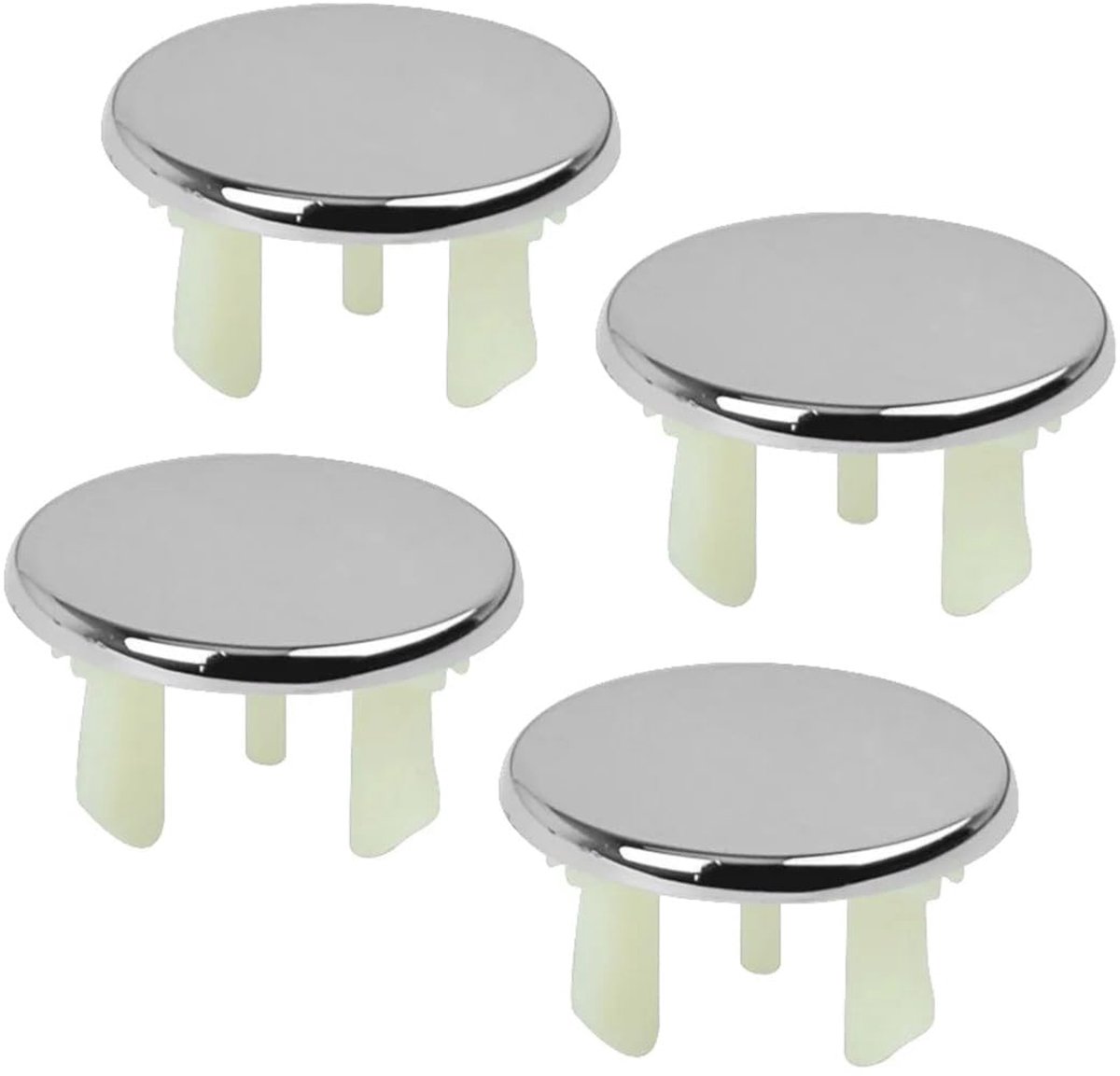 Overloopafdekkingen Wastafel - Massieve Ringgatdoppen - Voor Ronde Gaten Keuken Badkamer - ABS 4 Stuks