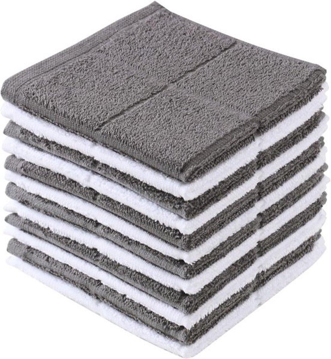 Super absorberende katoenen vaatdoeken - grijs/wit