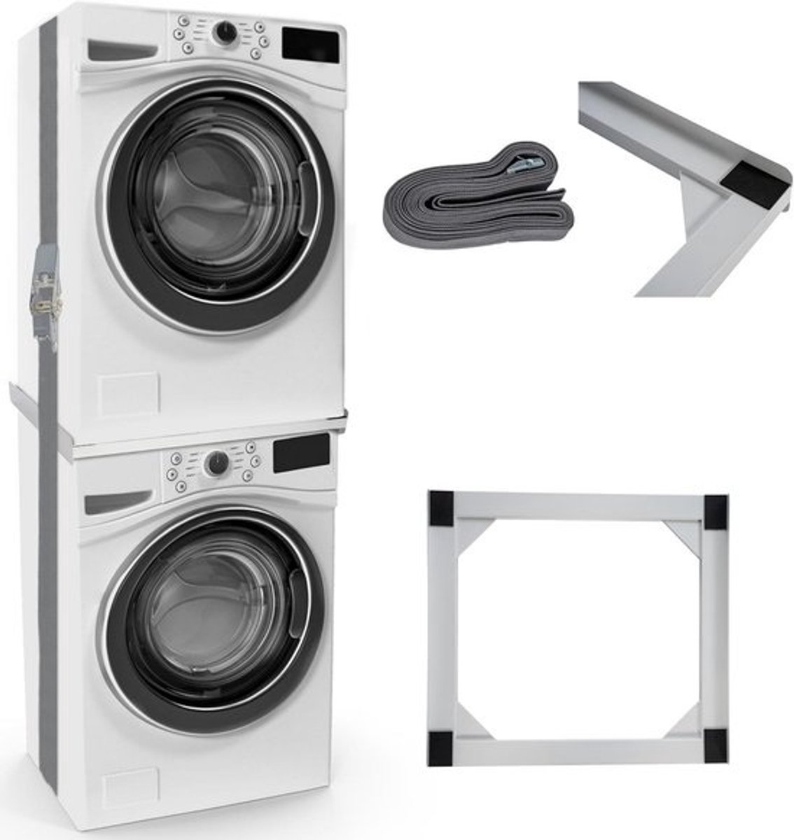 CLP Opbouwmeubel voor wasmachines - Ombouw - Verhoger - Rek - Aansluitframe -, Inhoud:Aansluitframe