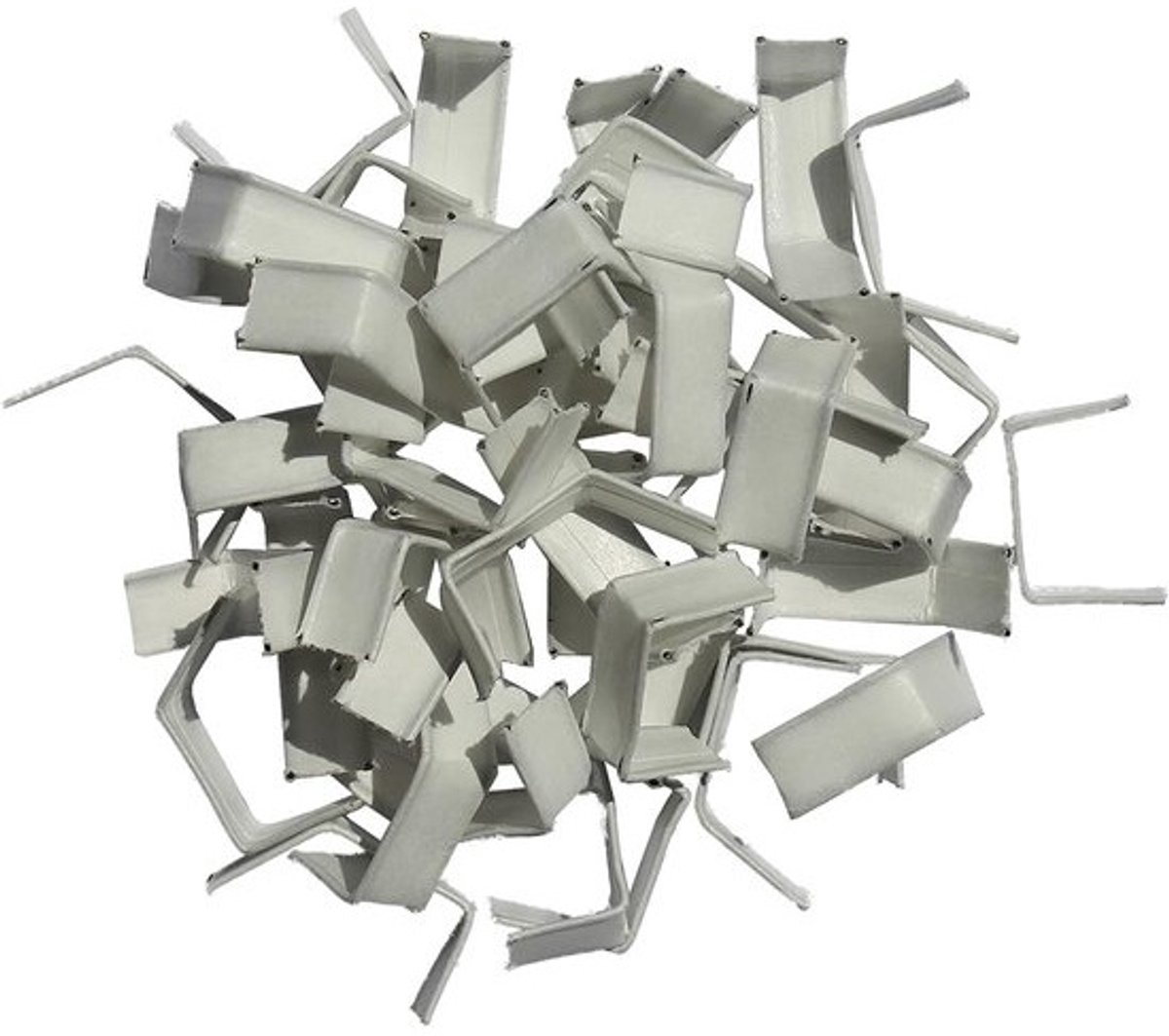 500 Stuks Witte Sluitclips voor Zakken - Duurzame Inpakclips