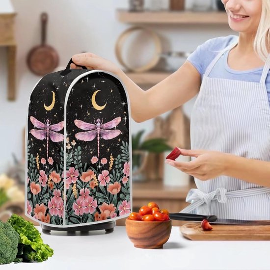 Floral Print Keuken Blender Hoes voor Stofbescherming, Vlekbestendig en Geschikt voor Mixers en Koffiemakers — afbeelding 3