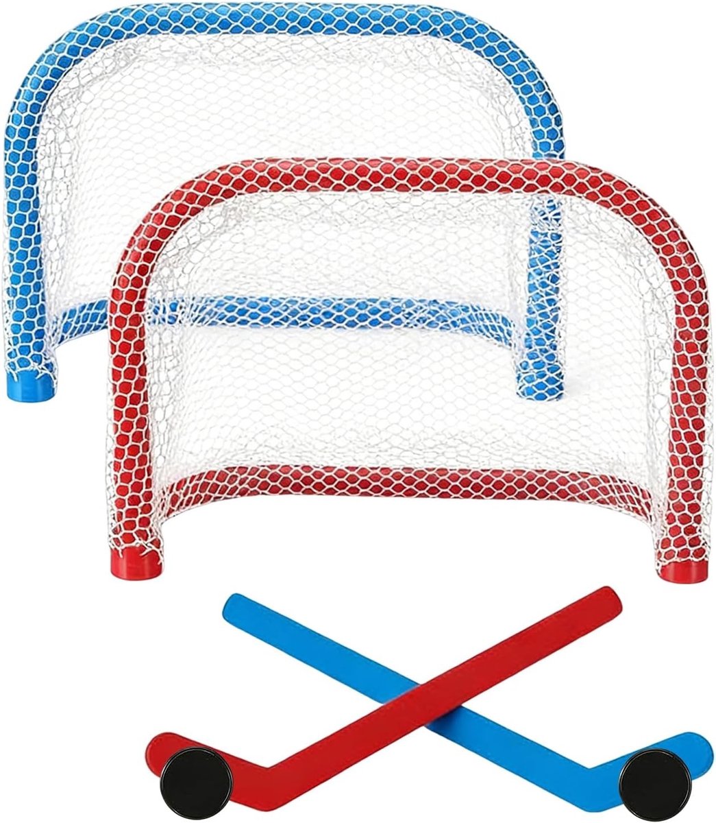 Mini Tafelblad Hockeyset met Doelnetten en Sticks voor Indoor Plezier en Sportieve Feesten