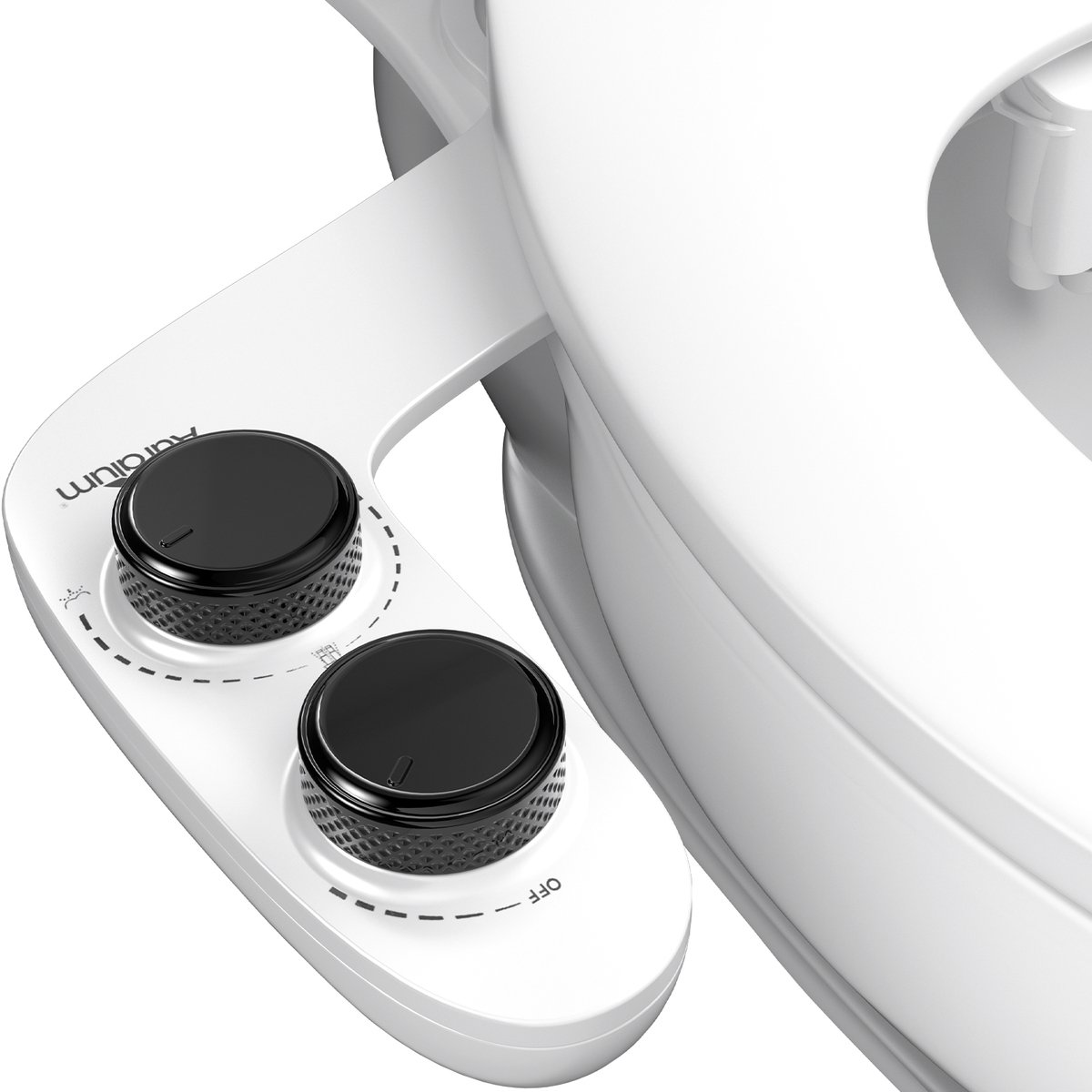 Auralum Max Zelfreinigende Bidetsproeier - 3 Functies (Bil, Vrouw, Zelfreiniging) - Instelbare Waterdruk - Niet-Elektrisch - Toilet Bidet Opzetstuk - Universeel Passend - Wit&Zwart