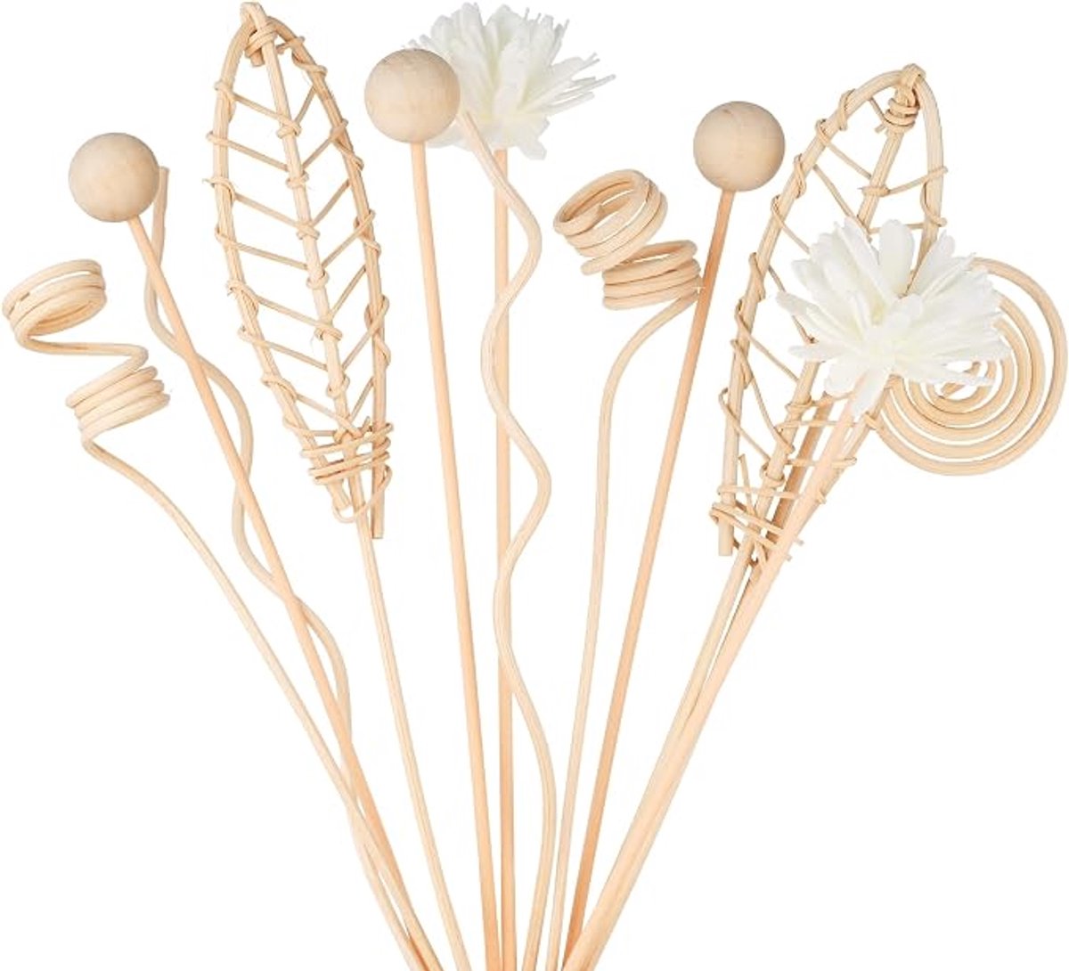 24 Stuks - Losse Geurstokjes - Geurstokjes - Rotan geurstokjes - Natuurlijk rotan en bloemmotieven - Navulling voor diffuser - Aromatherapie navullingen - Geschikt voor thuis, op kantoor, in hotels en spa's