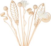 24 Stuks - Losse Geurstokjes - Geurstokjes - Rotan geurstokjes - Natuurlijk rotan en bloemmotieven - Navulling voor diffuser - Aromatherapie navullingen - Geschikt voor thuis, op kantoor, in hotels en spa's