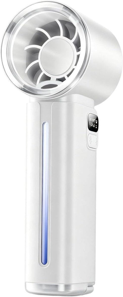 Ventilator Met Waternevel - Handventilator - 199 Standen - Mist Ventilator - Oplaadbaar - Stille - Draagbare Mini Ventilator - Mini Airco - Aircooler - Luchtbevochtiger - Draadloze Ventilator - Tafelventilator - Water - Waaier - Wit