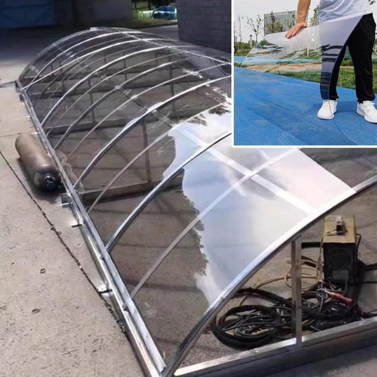 Transparante Dakpanelen voor Tuinkas en Pergola - Vervangende Kunststof Dakplaten 1mm