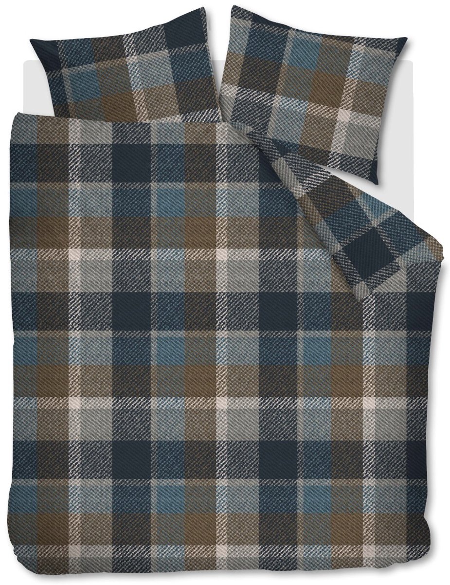 Beddinghouse Trevian Flanel Dekbedovertrek 240x200/220 - Blauw