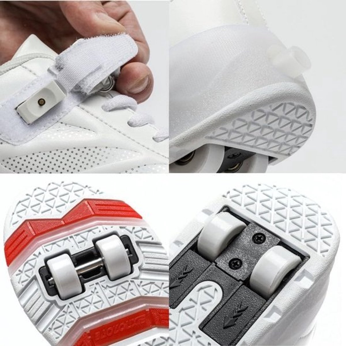 Kinderschoenen met Wielen: 2-in-1 Skate Schoenen met LED Lichtjes