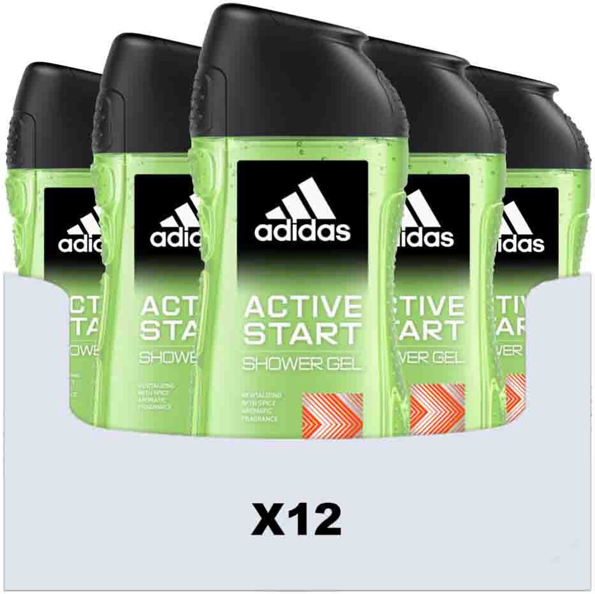 Adidas - Shower Gel Active Start - 12 x 250 ml - Voordeelverpakking