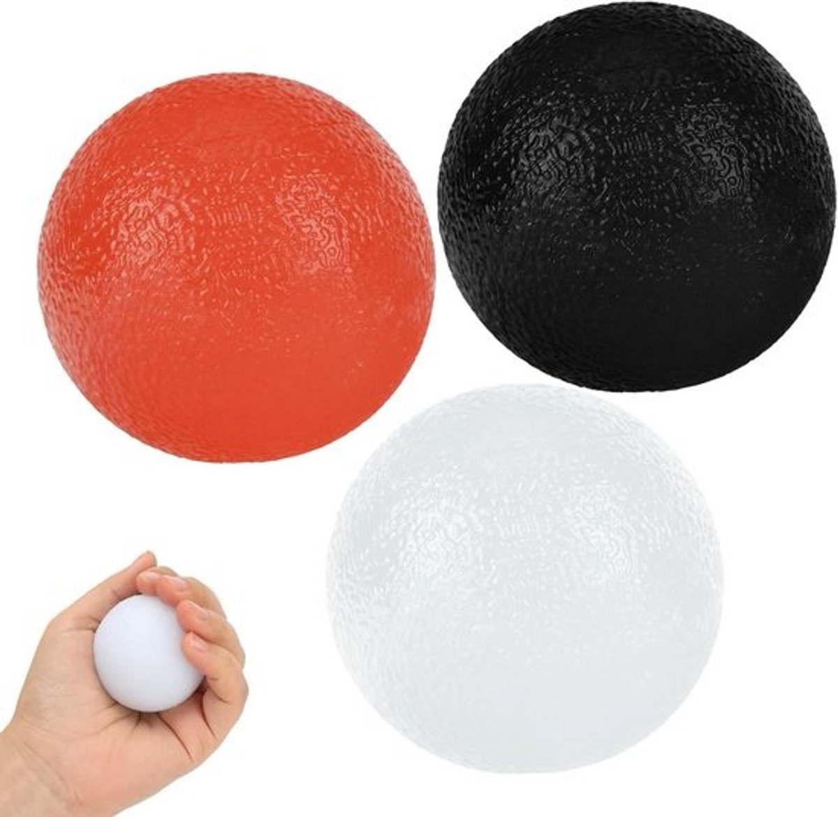 Stressballen voor Volwassenen - 3-Pack Knijpballen voor Handtherapie en Oefening