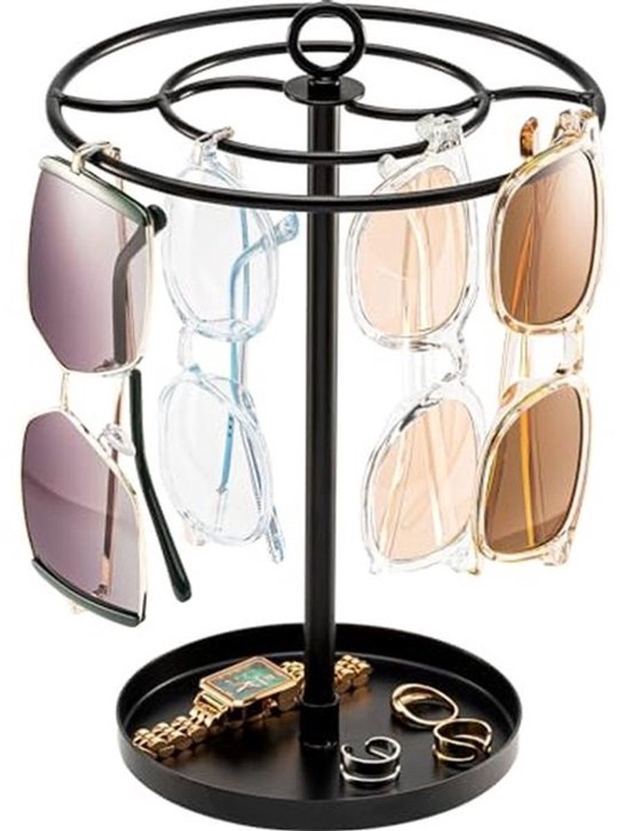 ProCase 360 Degree Rotating Glasses Stand, Multiple Glasses Holder, Sunglasses Holder, Sunglasses, Organizer for Up to 20 Glasses, Glasses Holder, Glasses Holder, Black
