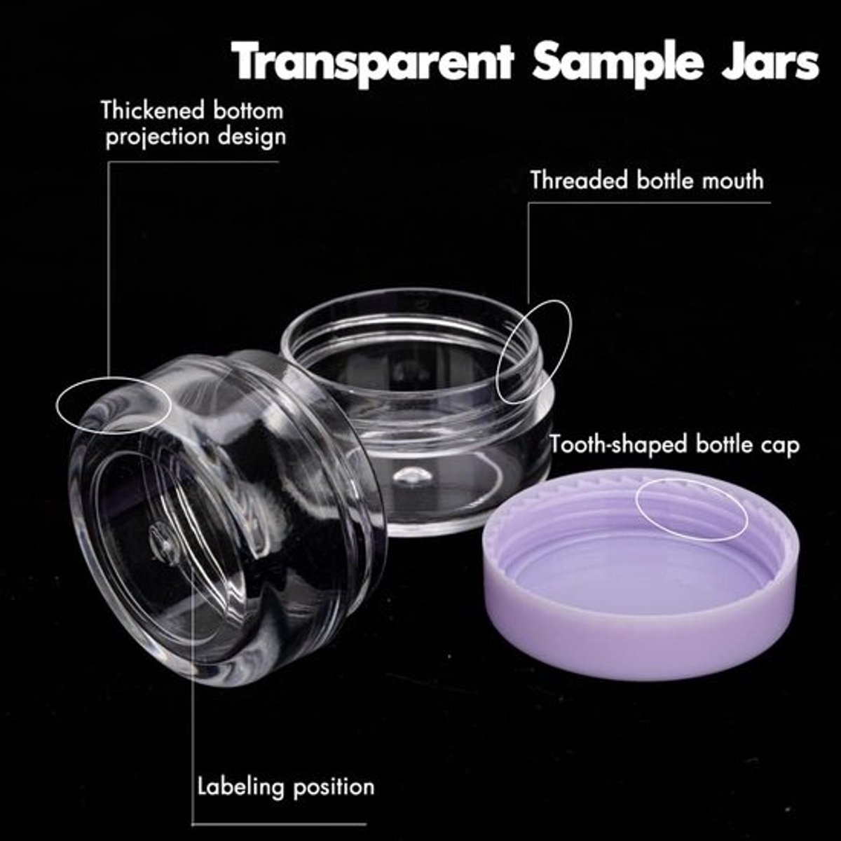 200 Stuks Kleine Sample Potjes (3 Gram) met Deksel - Navulbare Mini Cosmetica Containers voor Make-up & Balsem