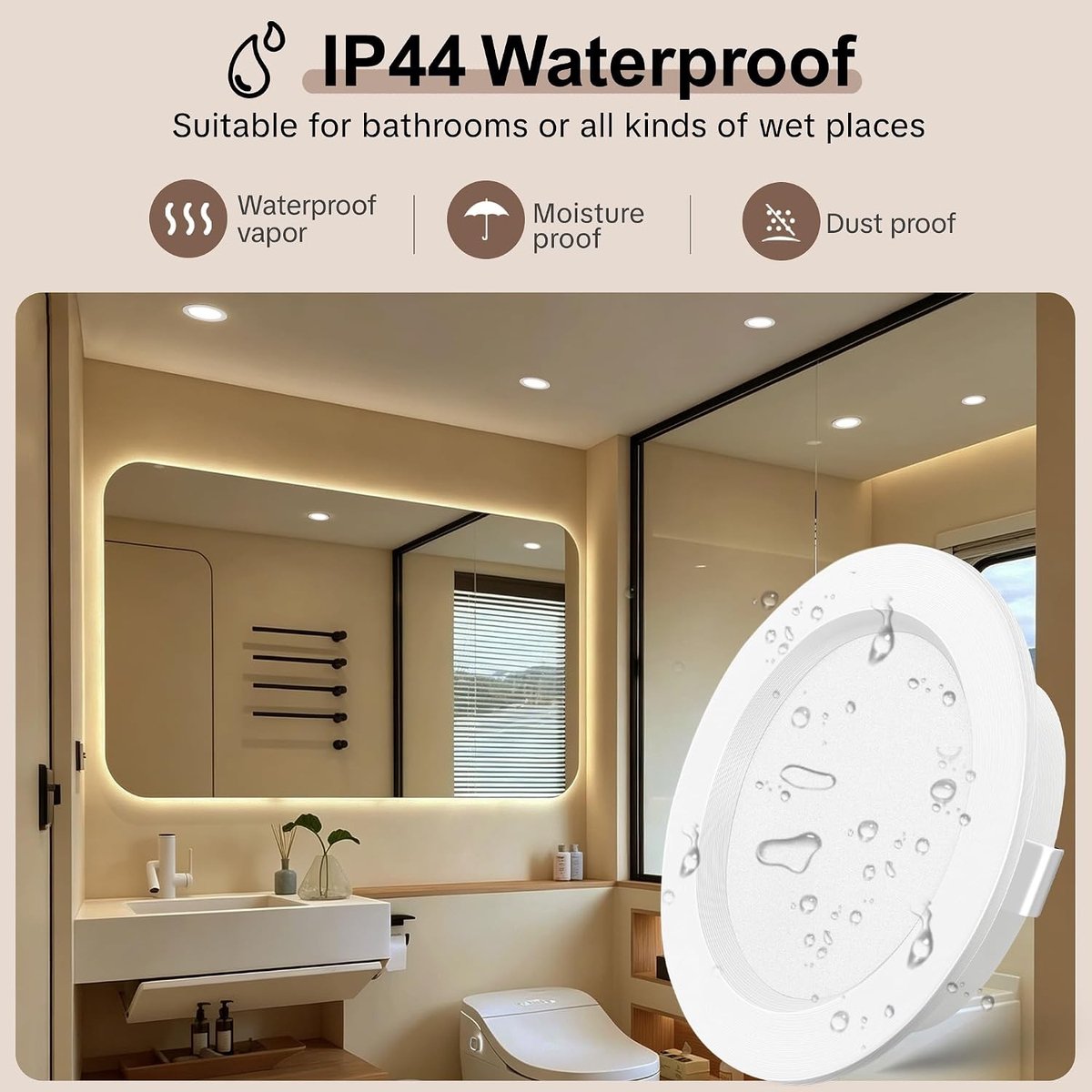 Inbouwspot LED - Wit - 3000K - Dimbare Meubelinbouwlamp - Voor Camper, Caravan, Boot, Keuken en Badkamer