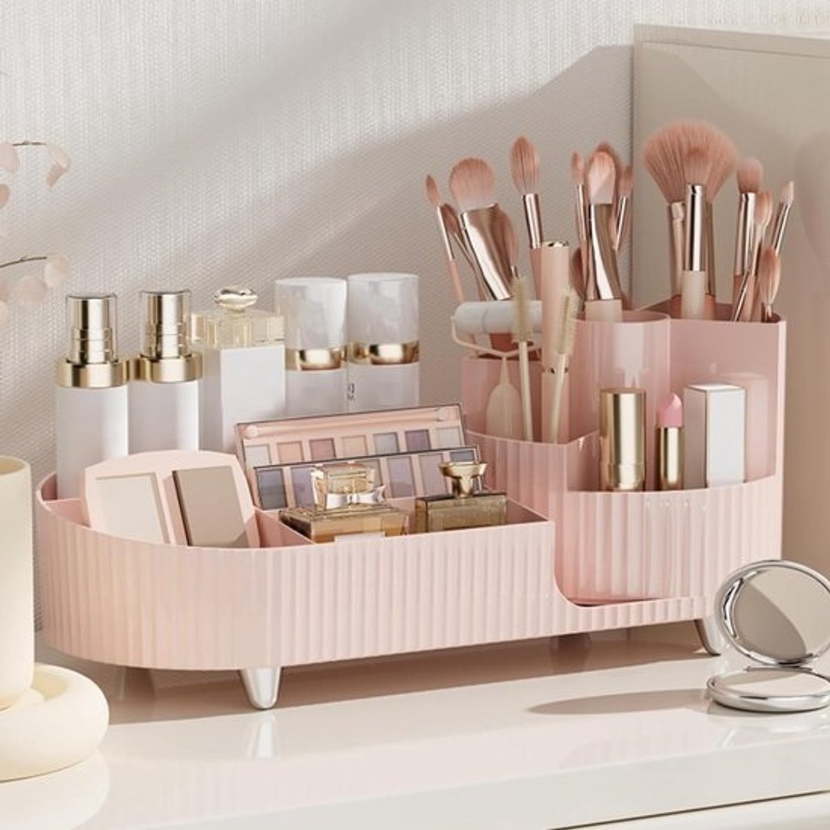 Make-up Organizer - Cosmetica Opberger - Schoonheidsproducten Ordenen - 360 Graden Rotatie - 345 cm - Roze
