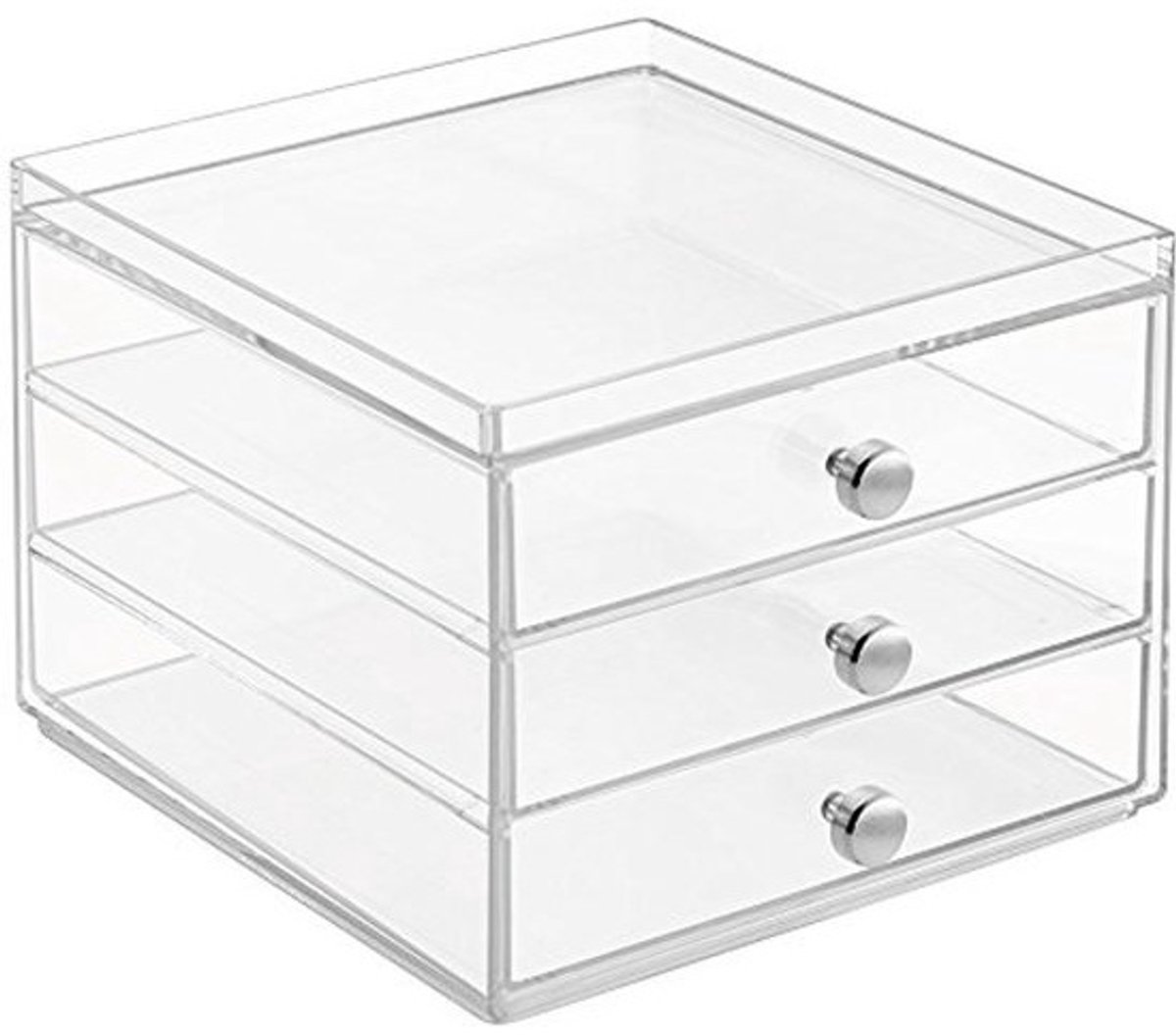 Transparante Stapelbare Make-up Organizer met 3 Laden
