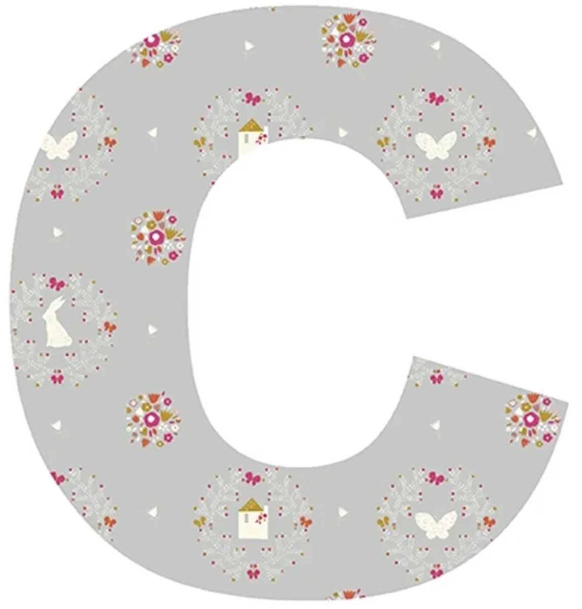 Lilipinso sticker letter gebloemd C