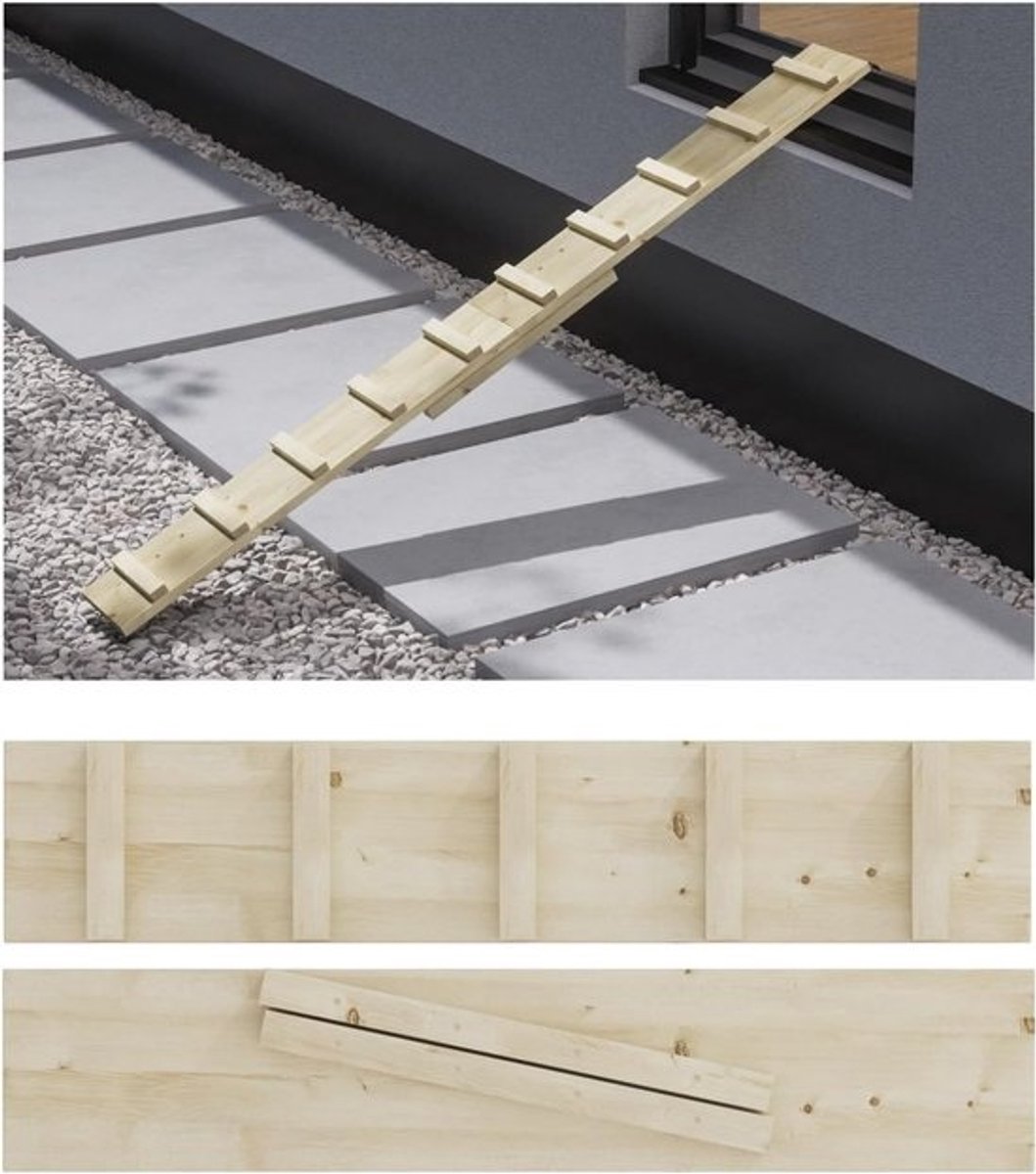 Houten Kattenladder 2 Meter - Kattentrap voor Balkon zonder Bevestiging