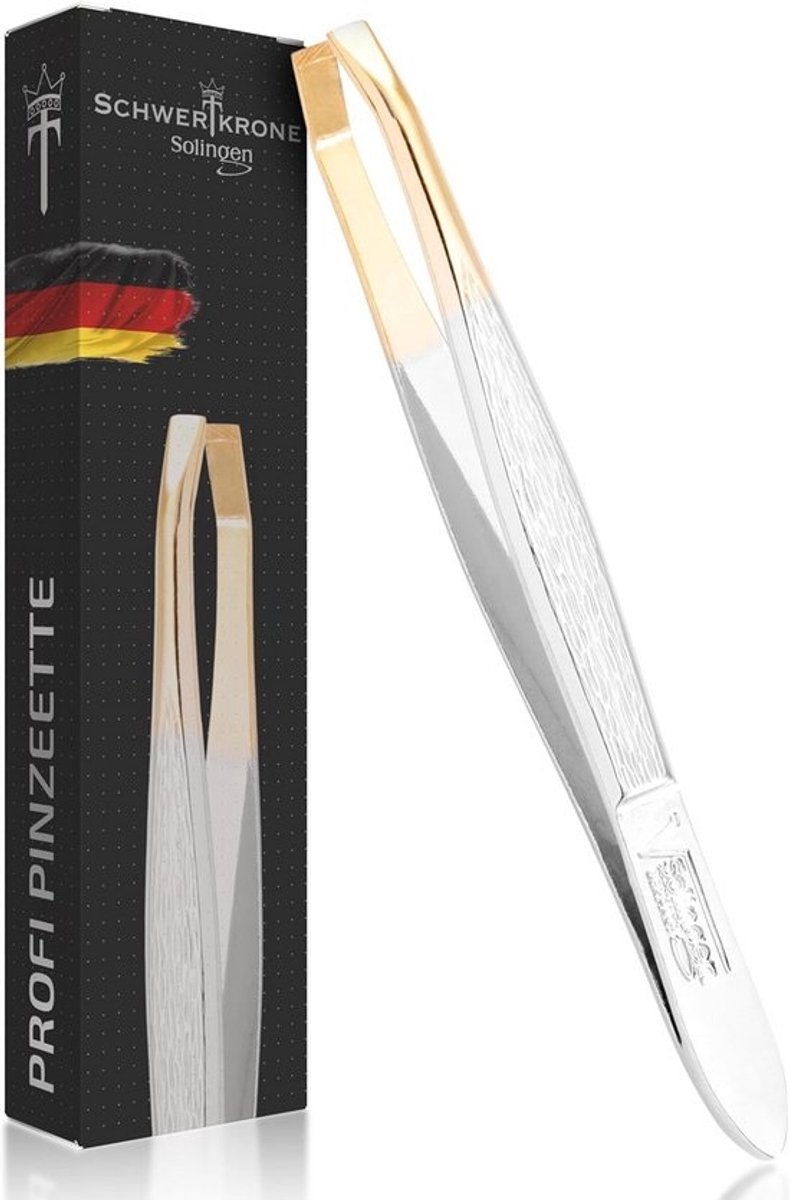 Pincetten 8 cm - Made in Solingen - Duitsland - 4 varianten - recht, schuin, gebogen, fijn