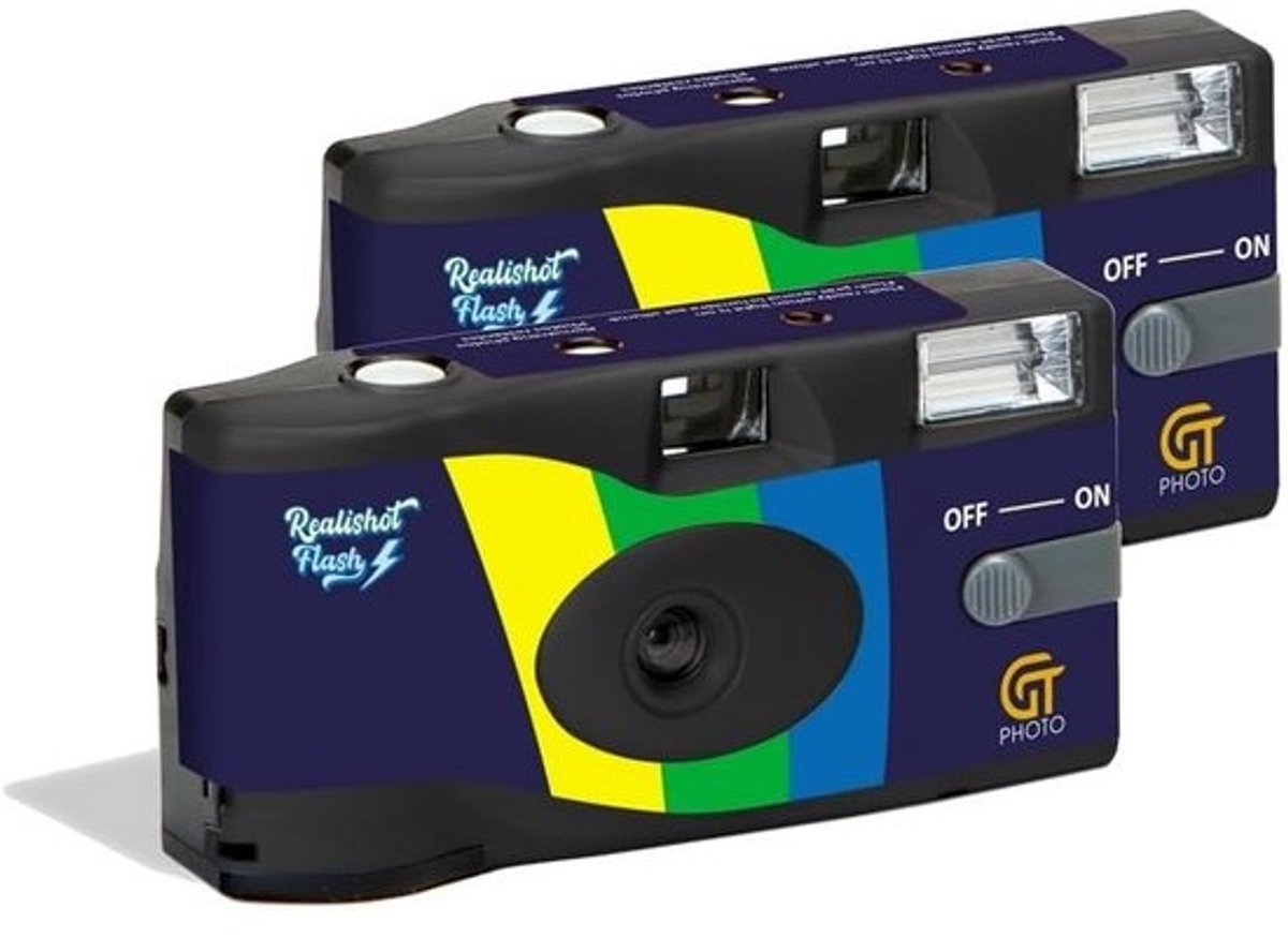 Wegwerpcamera met Flits - Camera Set - Momenten Vangen - Ingebouwde Flits - 2 Stuks 27 Foto's - Zwart