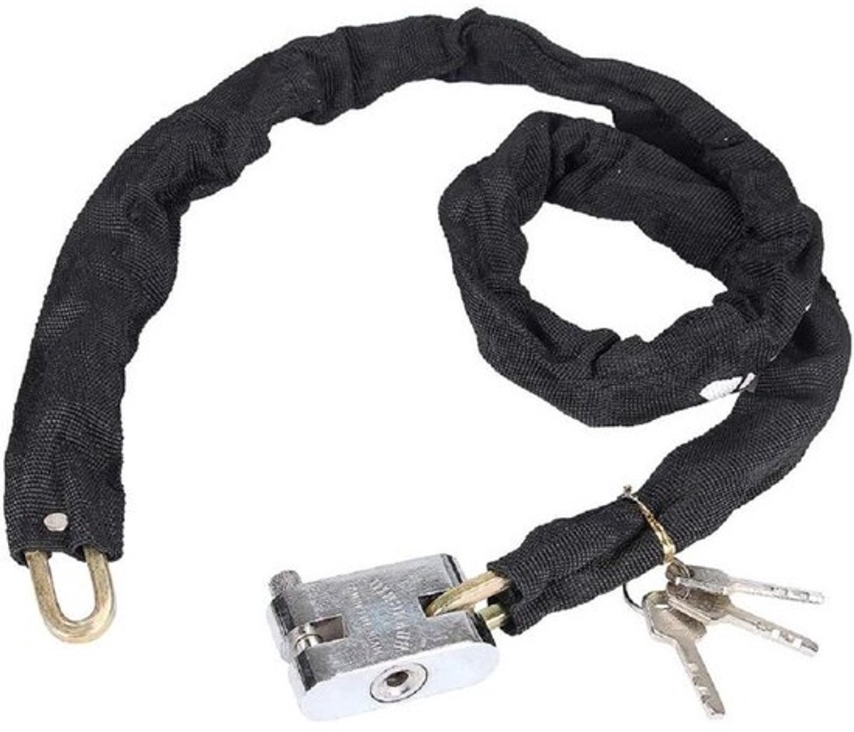 Kettingslot Hangslot - Veiligheidsslot Motor - Diefstal Beveiligen - Gehard Staal - 85 cm - Zwart