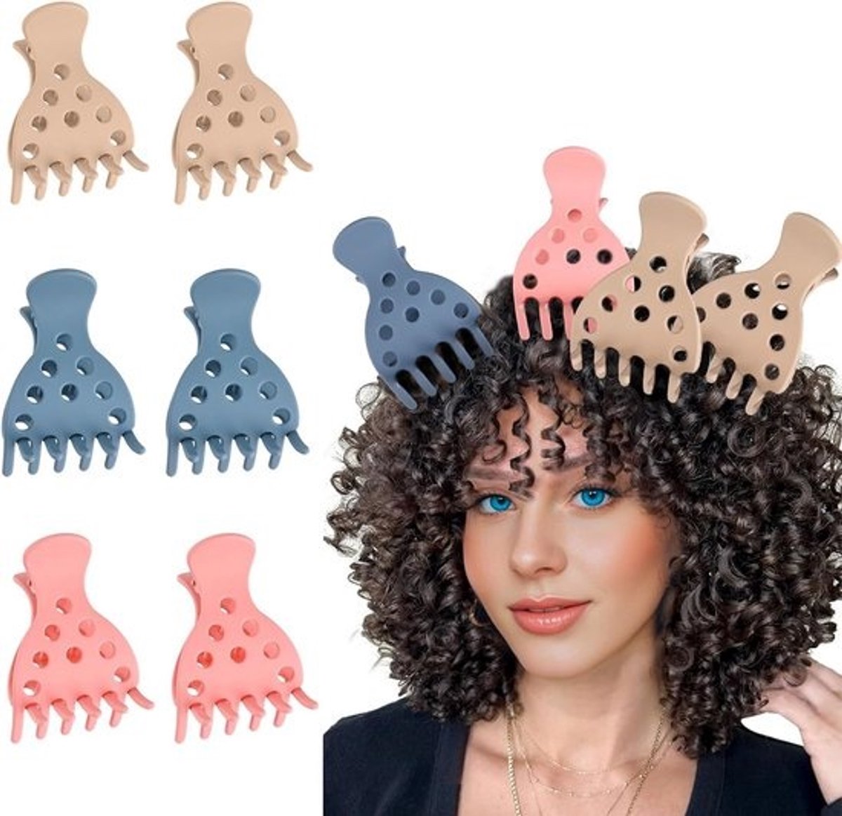 6 Stuks Haarvolumeclips voor Natuurlijk Volume en Krullen zonder Knikken