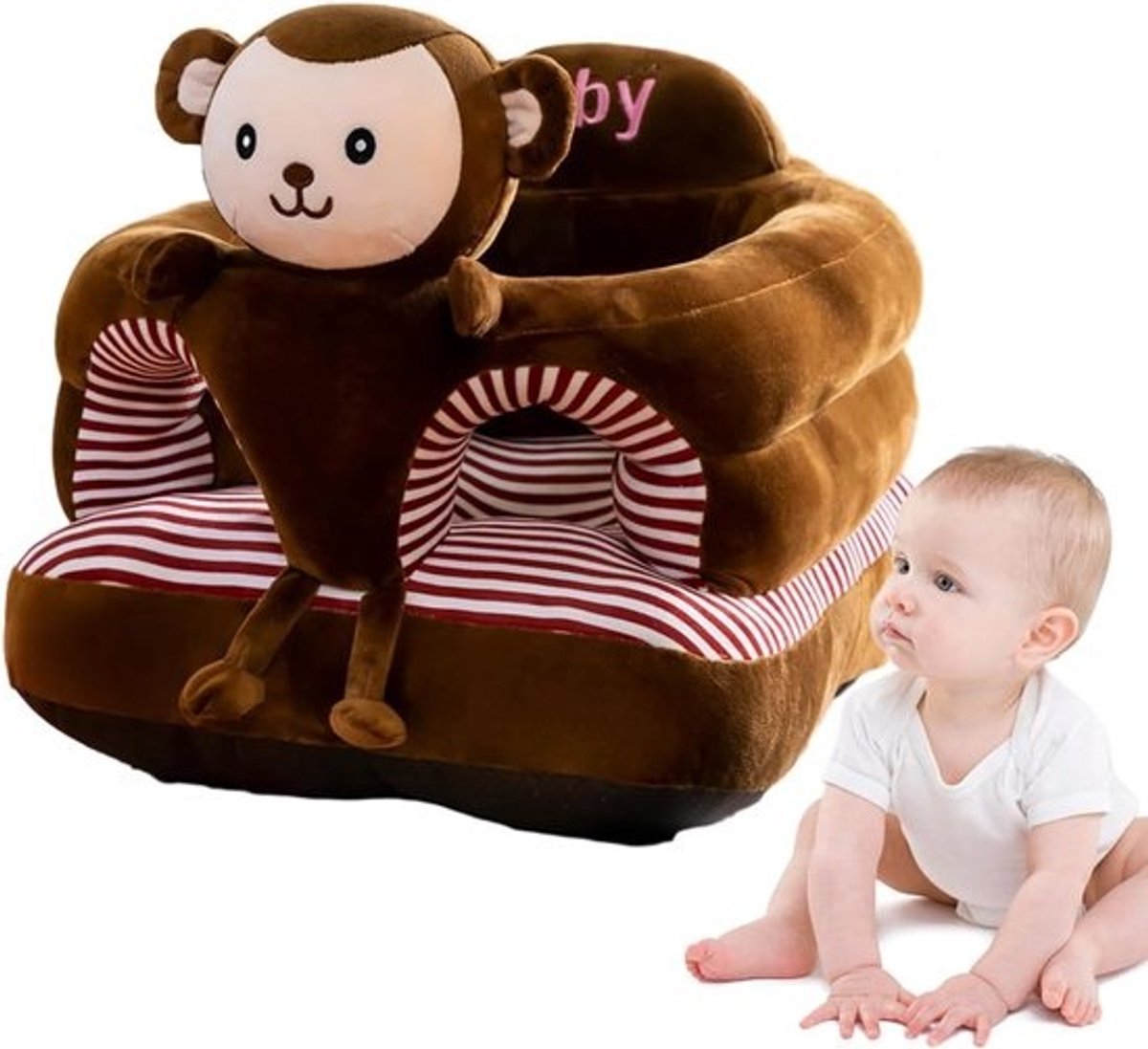 Zachte Pluche Kinderstoel met Rugsteun - Leuke Dieren Zitje voor Peuters