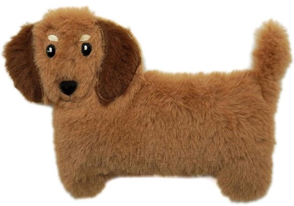 Warmteknuffel Teckel met Tarwe en Lavendel - Pluche Hond als Voetenwarmer