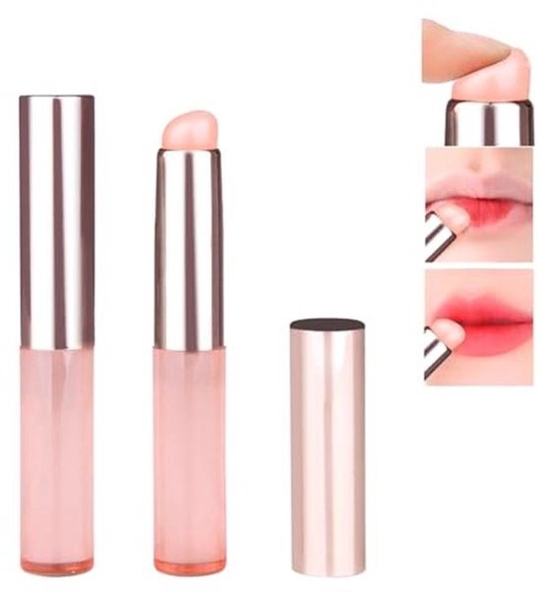 2 stks Siliconen Lip Borstels voor Nauwkeurige Make-up Applicatie
